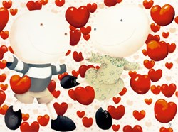 Dancing in Love by Mackenzie Thorpe - Limited Edition on Paper sized 24x18 inches. Available from Whitewall Galleries